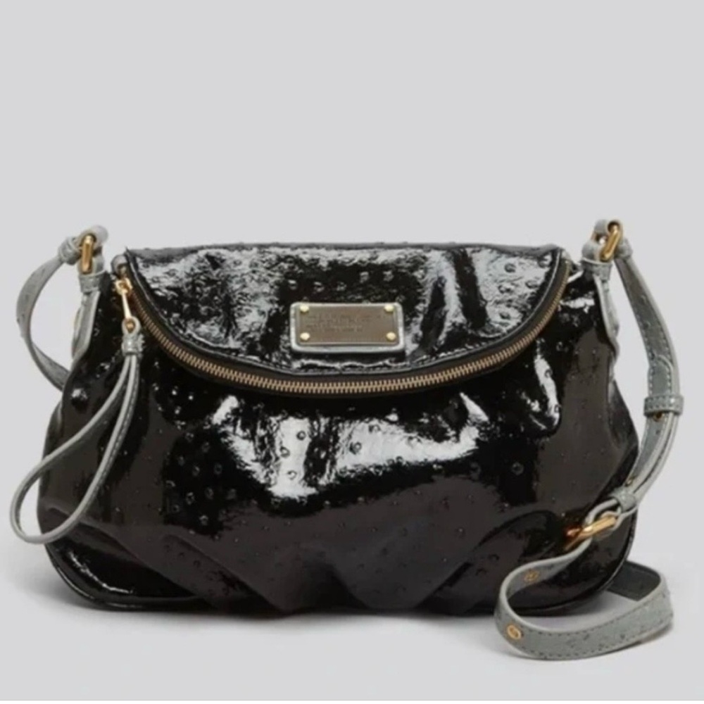 Marc Jacobs Ostrich Patent Leather Crossbody Bag